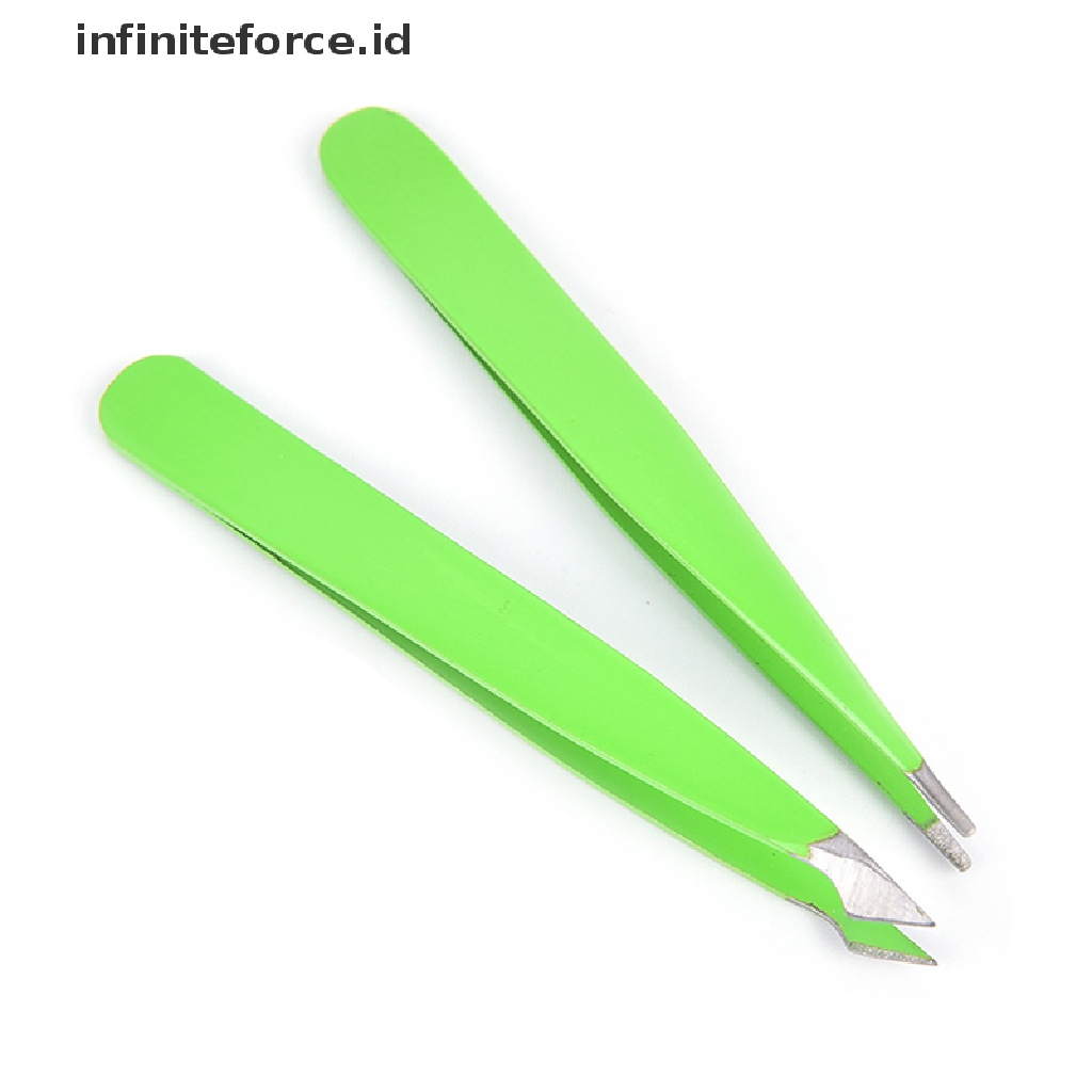 Infiniteforce.id 2pcs / Set Pinset Alis Warna Hijau Untuk Makeup / Kosmetik Wanita