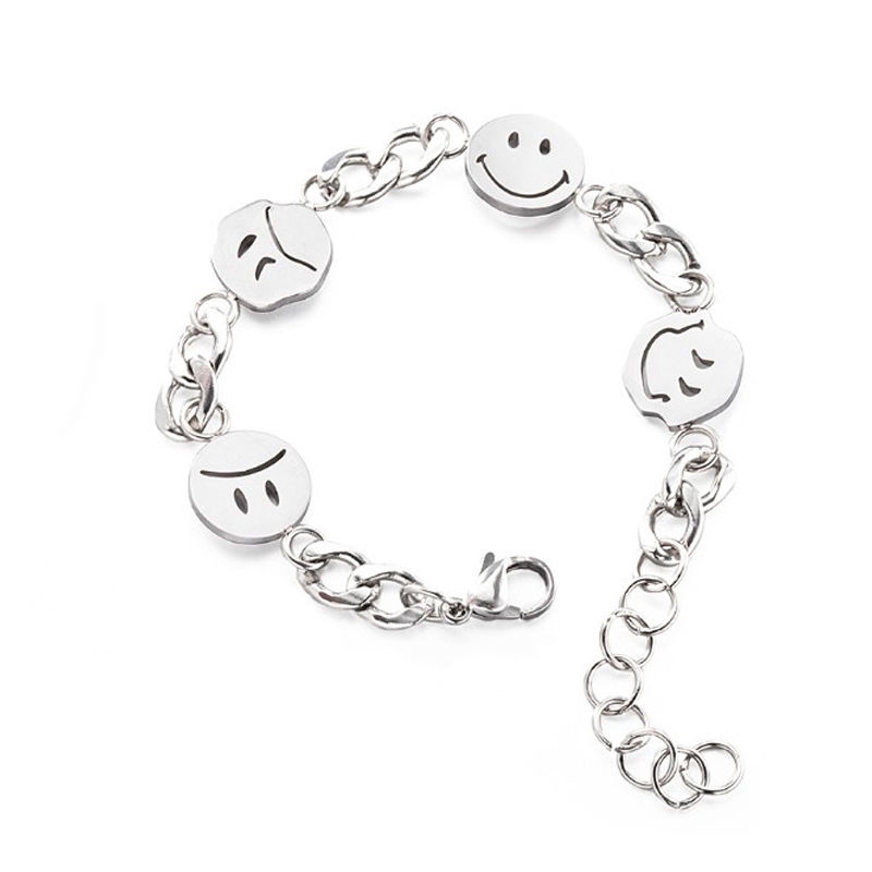 Emoji Smiley Bracelet Korean Version Of The Tide Simple Personality Street Hip-hop