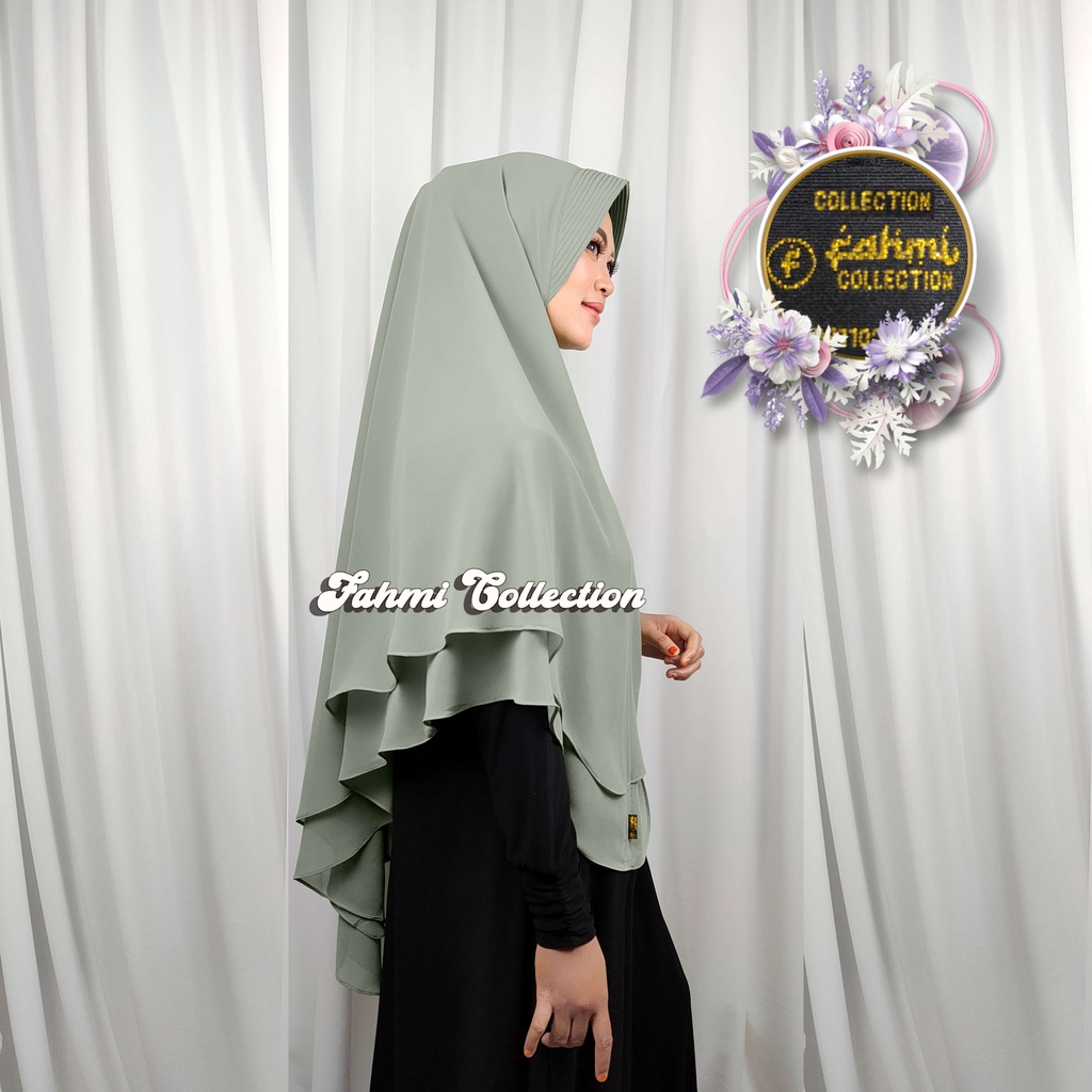 RB Jilbab Hijab Kerudung Syari Panjang Jumbo Ukuran XL Murah Pet Busa Antem 2 Layer Ceruty Bebydoll