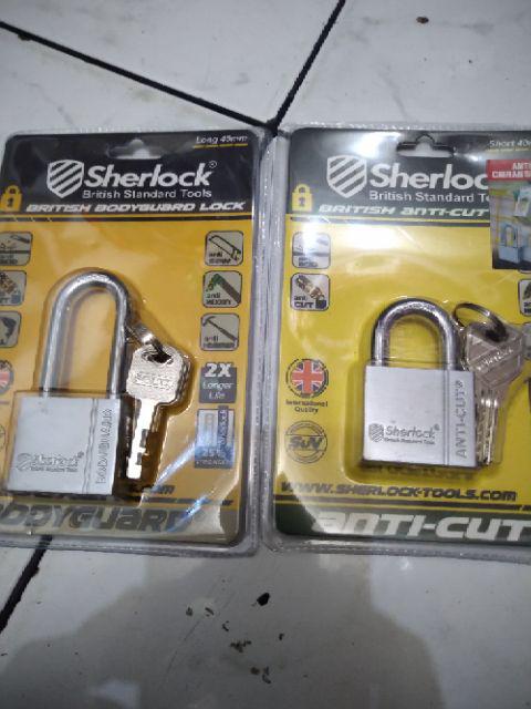 Gembok Sherlock Bodyguard 40mm Long - Gembok Anti Maling British Standard