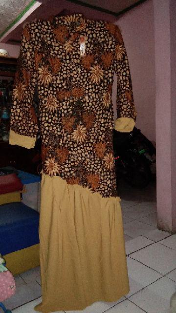 Ms Gamis Batik Sriwedari Maxi Bumil/busui Katun Sogan Allsize Ld 110