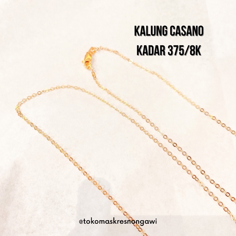 kalung emas casano fancy solid 42cm,50cm,60cm kadar375/ 8k BEST SELLER TERMURAH