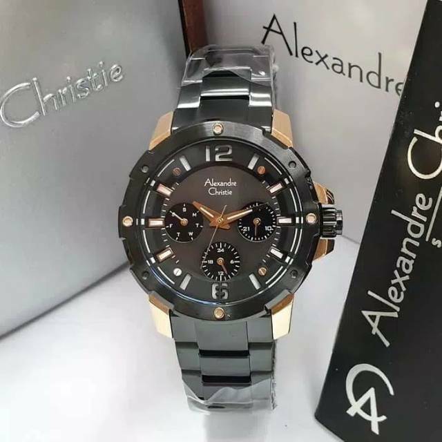 ALEXANDRE CHRISTIE AC 6410 WANITA ROSEGOLD BLACK ORIGINAL
