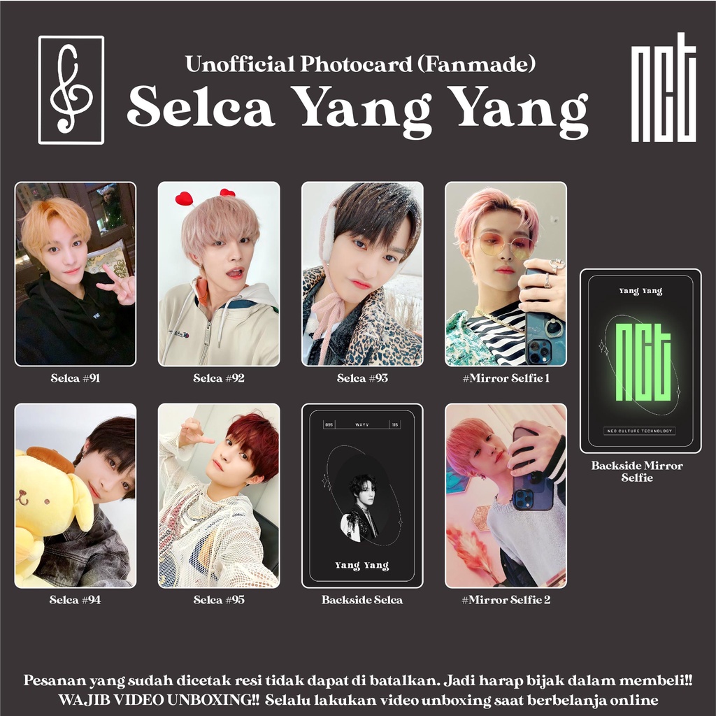 [SELCA NCT] PHOTOCARD YANG YANG MIRROR SELFIE FANMADE