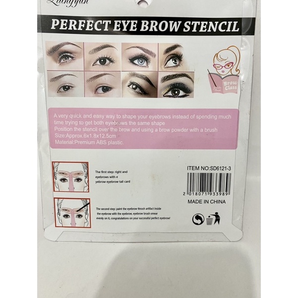 CETAKAN ALIS GAGANG SET ISI 8 IN 1 /  Cetakan Alis Eyebrow Template 1 PACK ISI 8 MODEL