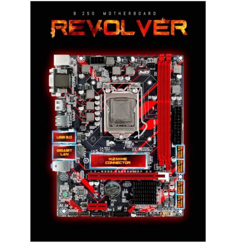 Motherboard varro prime intel B250 revolver gen 6 7 8 9 lga 1151 ddr4 sata III usb 3.0 m2 nvme gigabit lan micro-atx