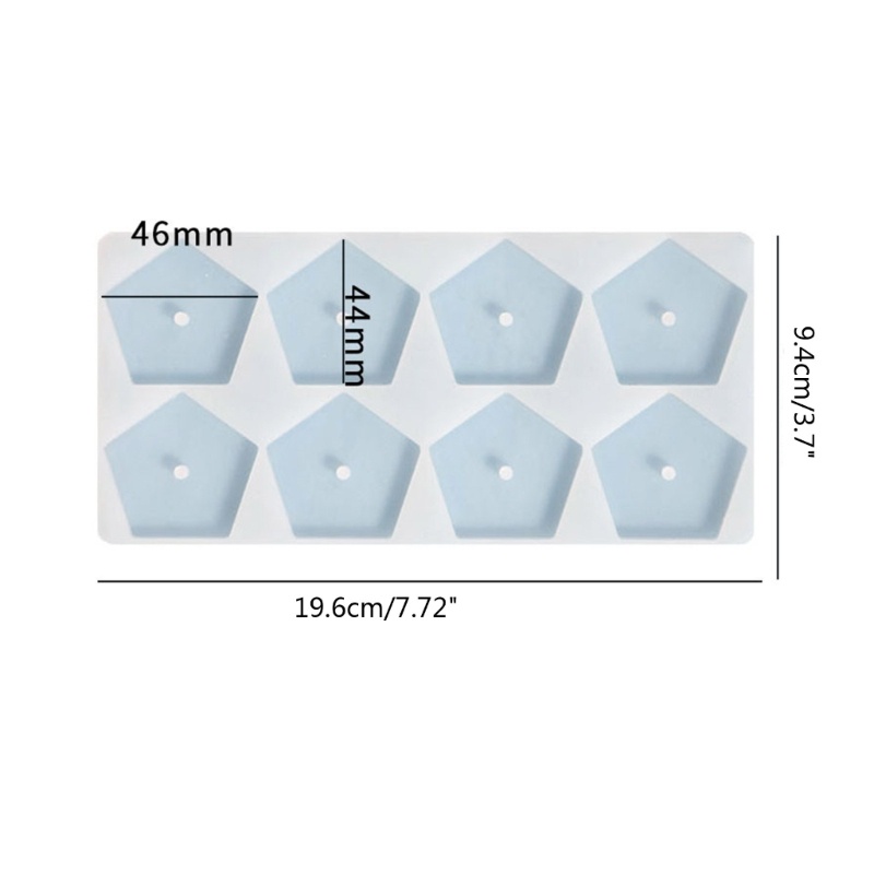 Zzz 20pcs / Pak Cetakan Silikon Bentuk Pentagonal Panjang 4In 7.78In 11.8In Multifungsi