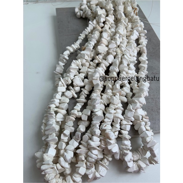 KERIKIL BESAR Batu white ONYX DOFF 2cm kalimantan pilihan putih agatis bahan kalung gelang anting strap mask kerajinan tangan craft citayam fashion week etink vintage elegan bali manik crystal perhiasan