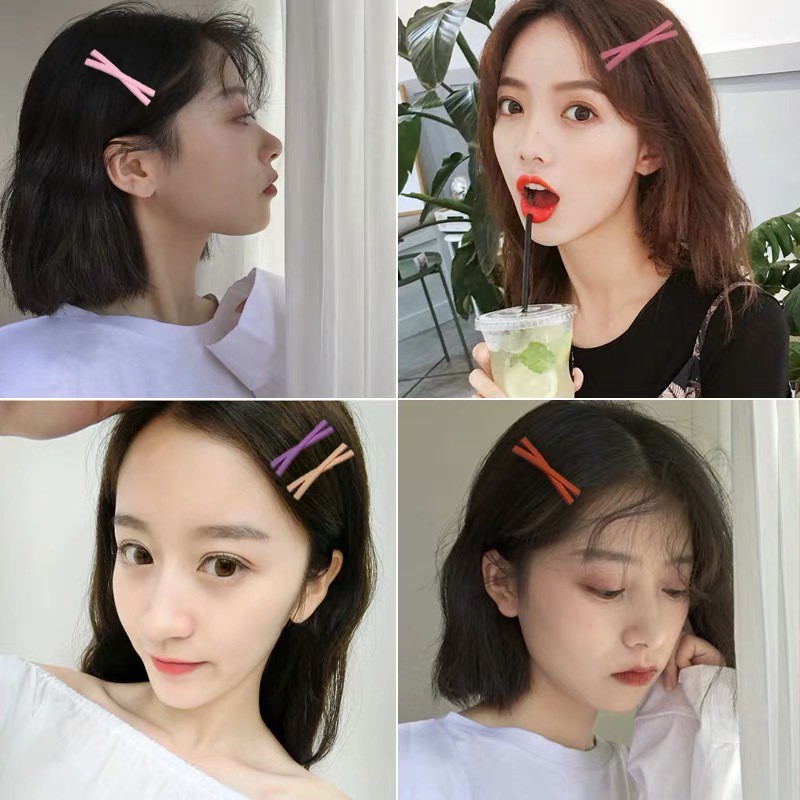 [Women Simple Style Cross Frosted Hairpins] [Girls Korean Ins Style Hair Clips] [Kids Fashion BB Hair Barrette]