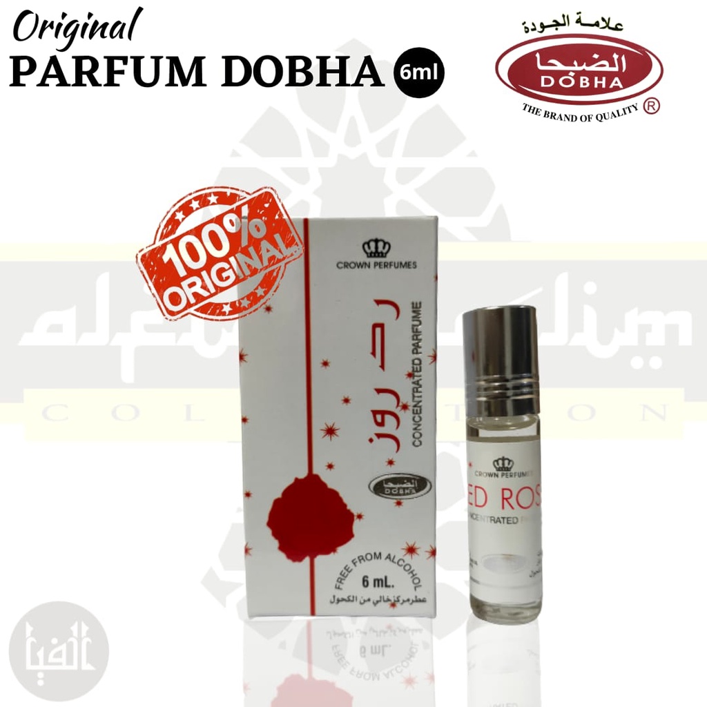 Dobha Red Rose Parfum Minyak Wangi Non Alkohol 6ml Roll On