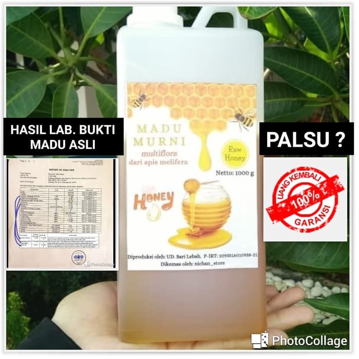 

Madu Asli / Raw Honey 1000 Gram Perasan Madu Sarang Melifera