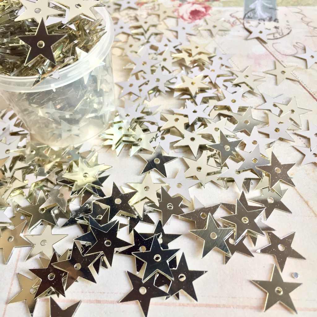

BAHAN SCRAPBOOK - Payet | Sequin | Borci Bintang 12 mm Silver