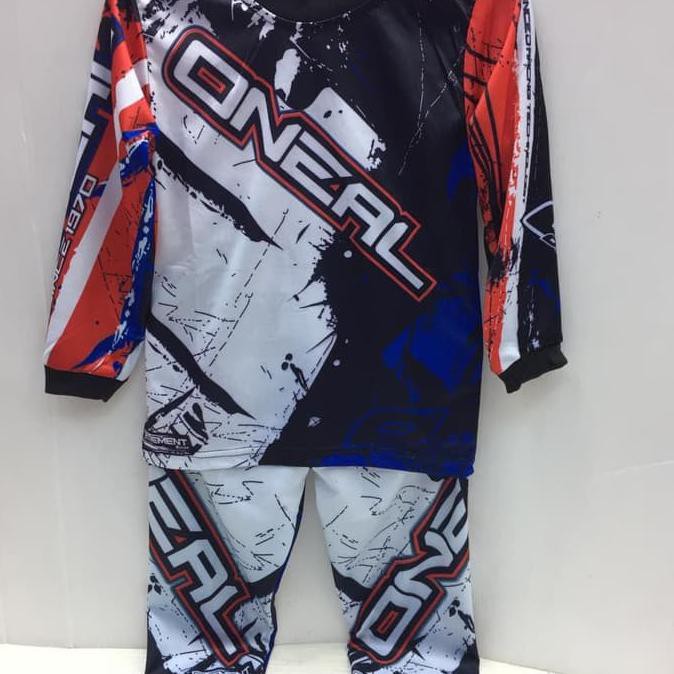 BAJU KAOS SETELAN SEPEDA ANAK-KAOS JERSEY MOTOR CROSS ANAK  ONEAL 1022 PJG -gallspt