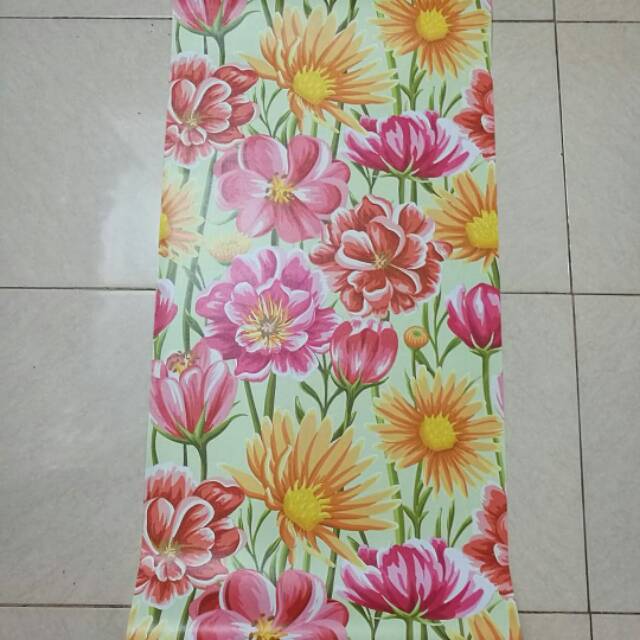 Wallpaper dinding 45cm x 10m motif bunga matahari