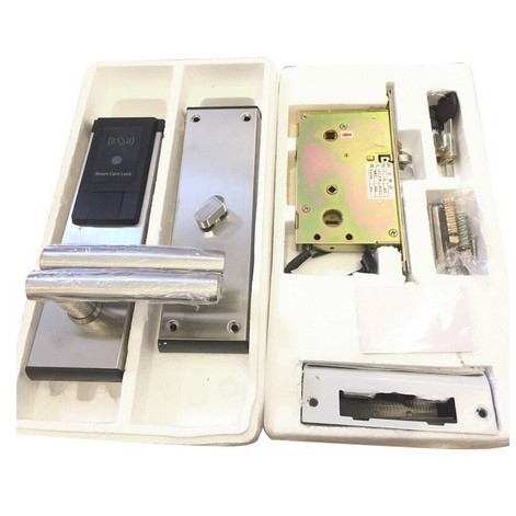 Door Lock With Card H1053 - SILVER [LEFT] Bukaan kiri