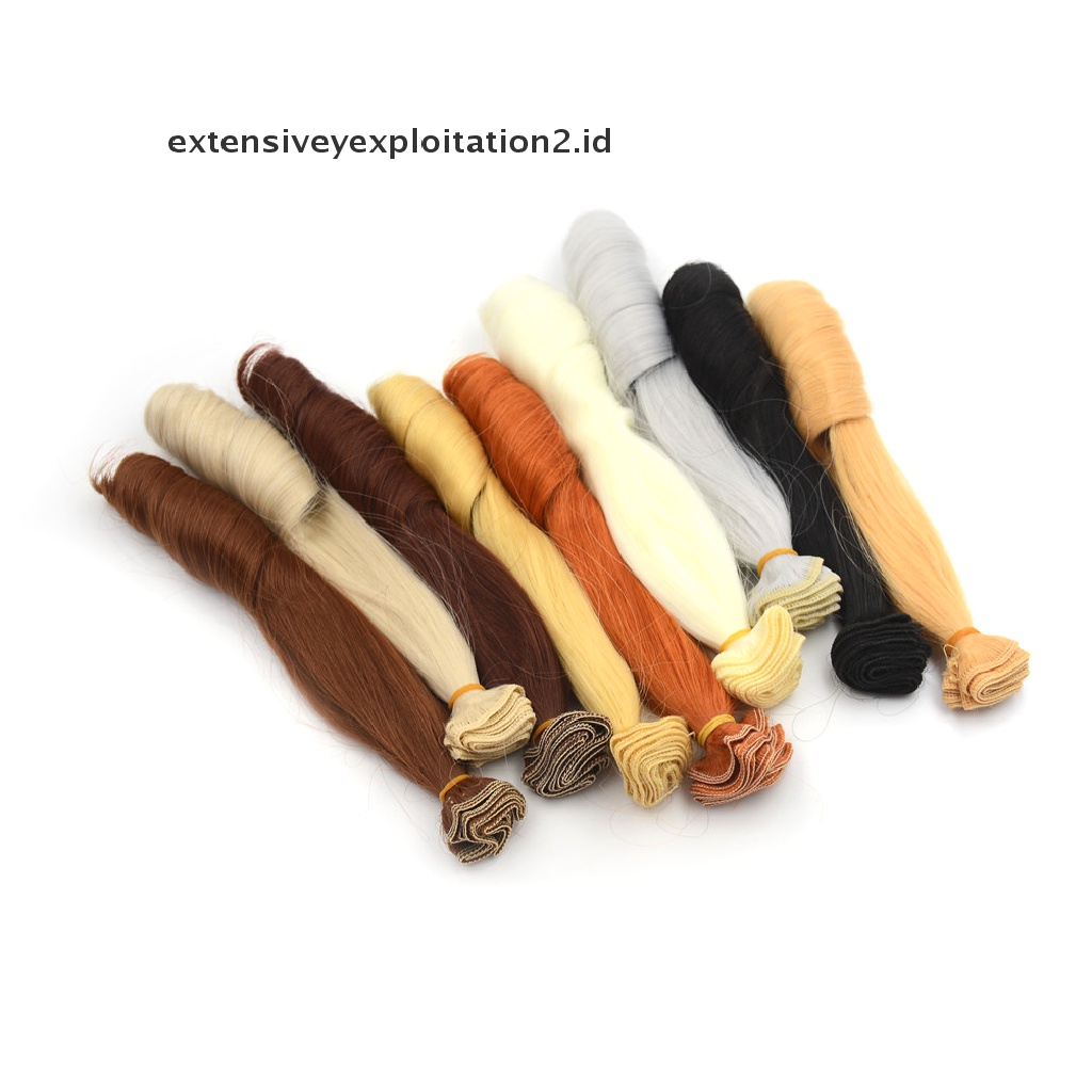 Rambut Palsu Keriting Tebal 20CM Warna Natural Untuk Boneka 1 / 3 1 / 4 1 / 6 BJD