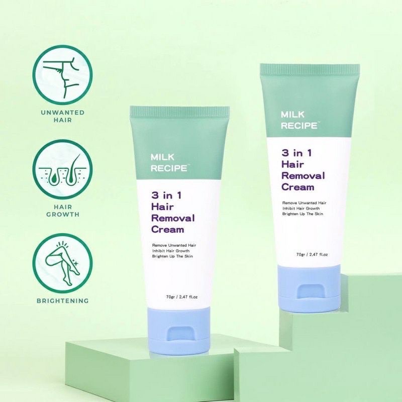 MILK RECIPE 3in1 HAIR REMOVAL PENCABUT BULU AND MILK RECIPE AXILLARY CREAM