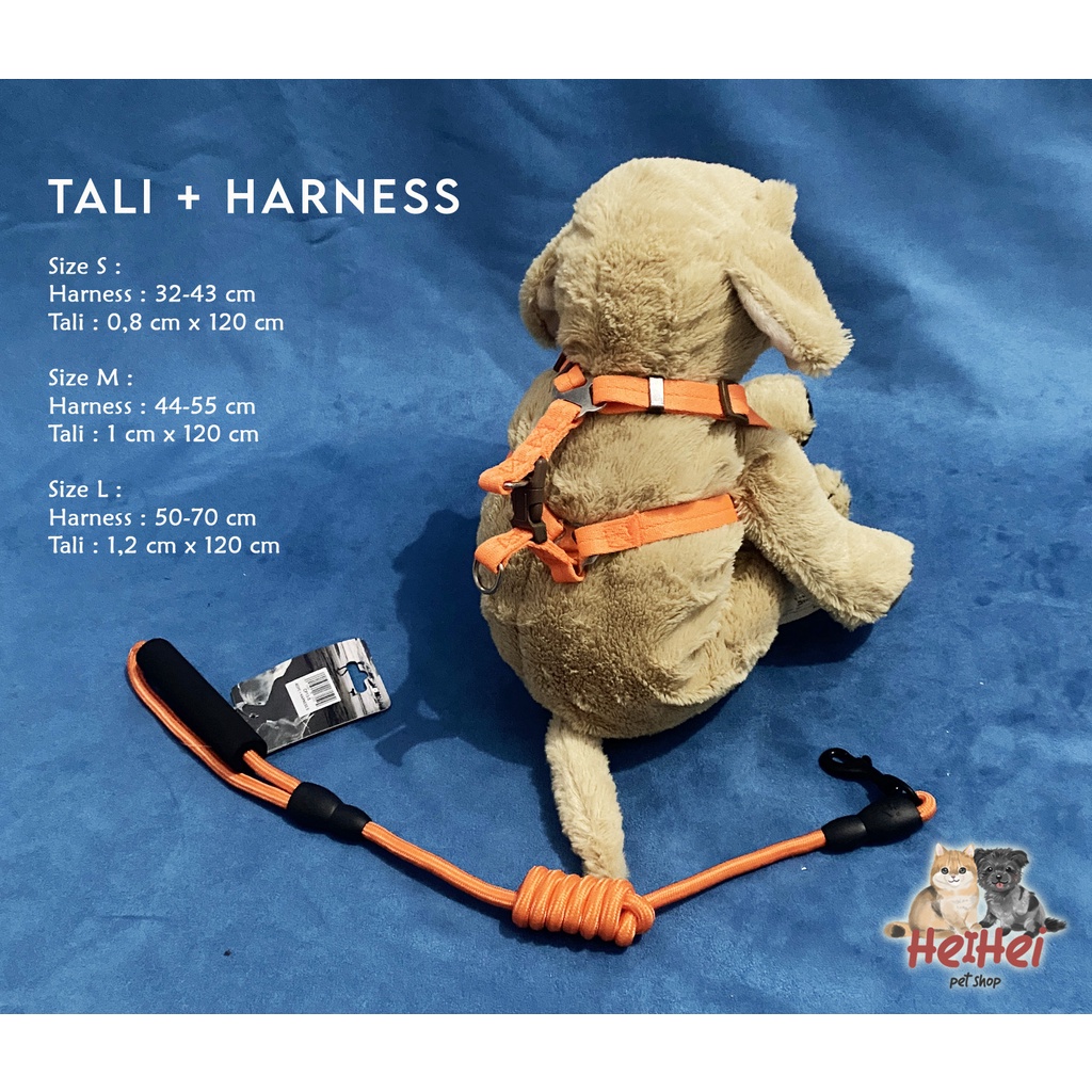 Dog Harness - Tali Tuntun Anjing - Dog Leash Harness Rope Harnes Plain