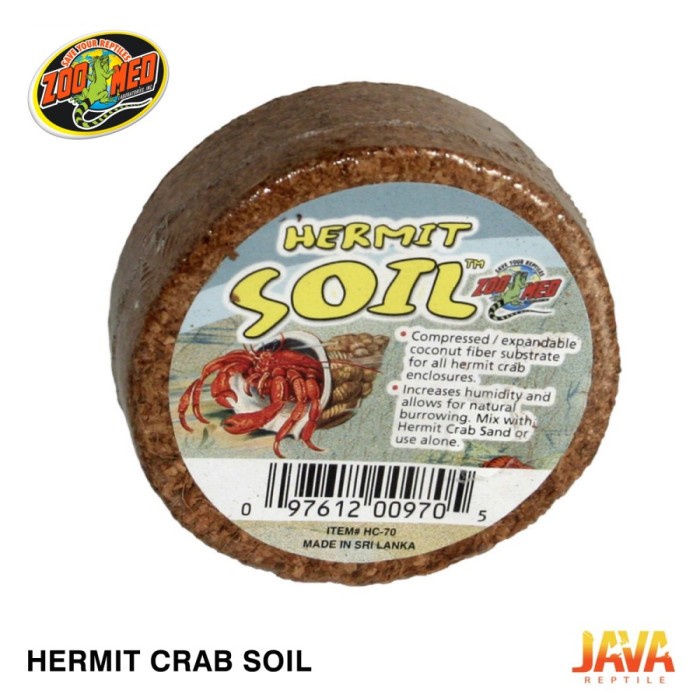 Zoomed Hermit Crab SOIL substrat kelomang kumang umang