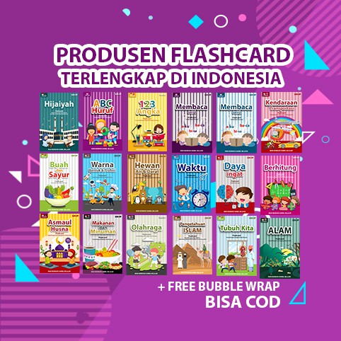 [1KG=10PCS] Konsep Flashcard Hijaiyah / Flash Card / Mainan Edukasi Kartu Pintar Anak