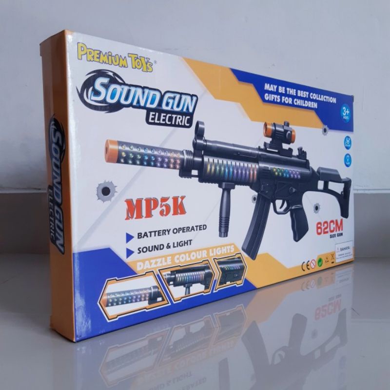 Tembakan Serbu Light Sound Batre - Mainan Pistol Tembak Anak Batere