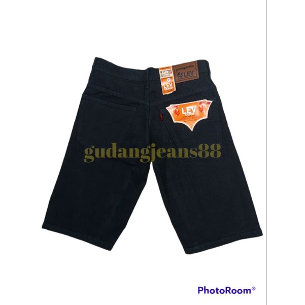 Celana Jeans Pendek Pria Hitam Pekat Celana Pendek Hitam Pria Celana Denim Pendek Pria Hitam