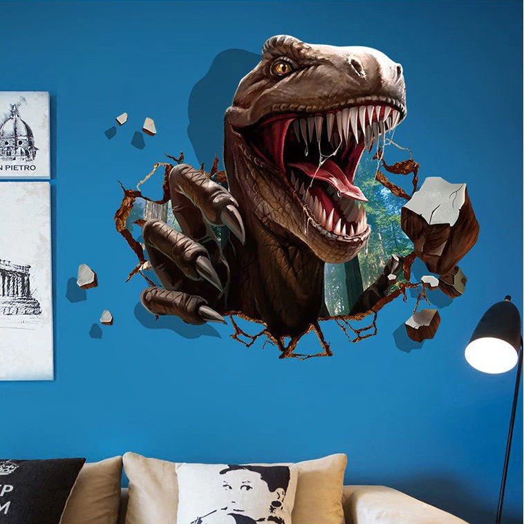 Dinosaurus Velociraptor XL8316 - Wallstiker Dinding Kamar Tidur Anak Wall Sticker Aesthetic