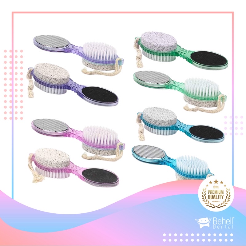 Sikat Kaki Pedicure 4 in 1 / 4 Step Pedicure Paddle Brush / Alat Perawatan Kaki 4 in 1 / Alat Gosok Penghalus Tumit Telapak Kaki Kasar