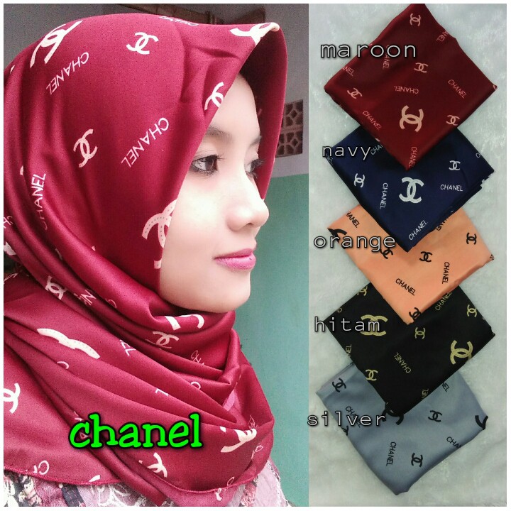 jilbab segiempat chanel/hijab maxmara/fashion wanita muslim/khimar terbaru/terlaris/agen/grosir