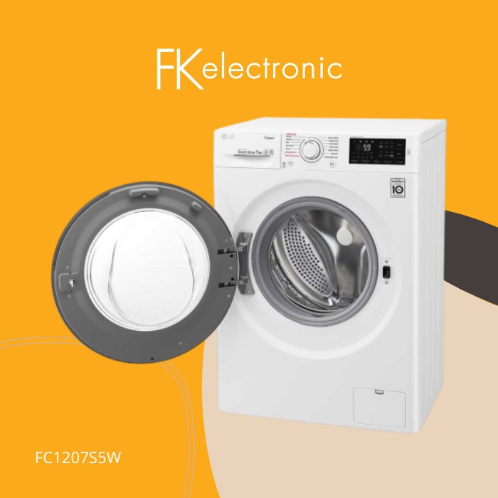 Mesin Cuci LG FC1207S5W Front Loading 7 Kg Putih