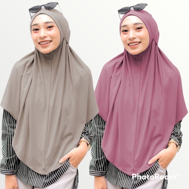 Bergo Instan Non Ped Tali Jersey L || Bergo Maryam Tali Jersey Premium