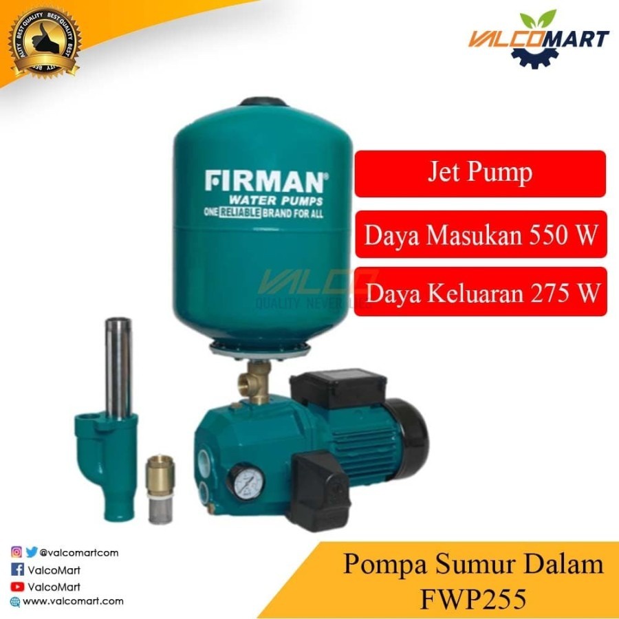 Firman FWP255 Pompa Sumur Dalam Jet Pump
