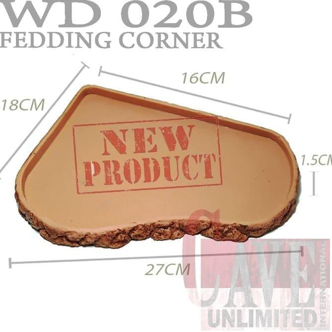 Corner Feeding Dish Tempat Makan Sudut Tortoise Kura Reptile Wd020B >