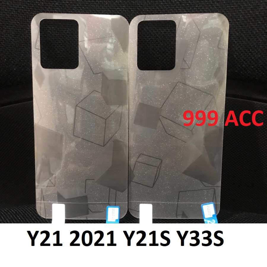 VIVO Y33S Y33T Y21 2021 Y21S V19 VIVO V20 VIVO V20 SE V20SE V20 2021 ANTI GORES BELAKANG SKIN GLITTER 3D CUBE GARSKIN CUBE ANTI JAMUR BACK PELINDUNG BELAKANG ANTI JAMURAN