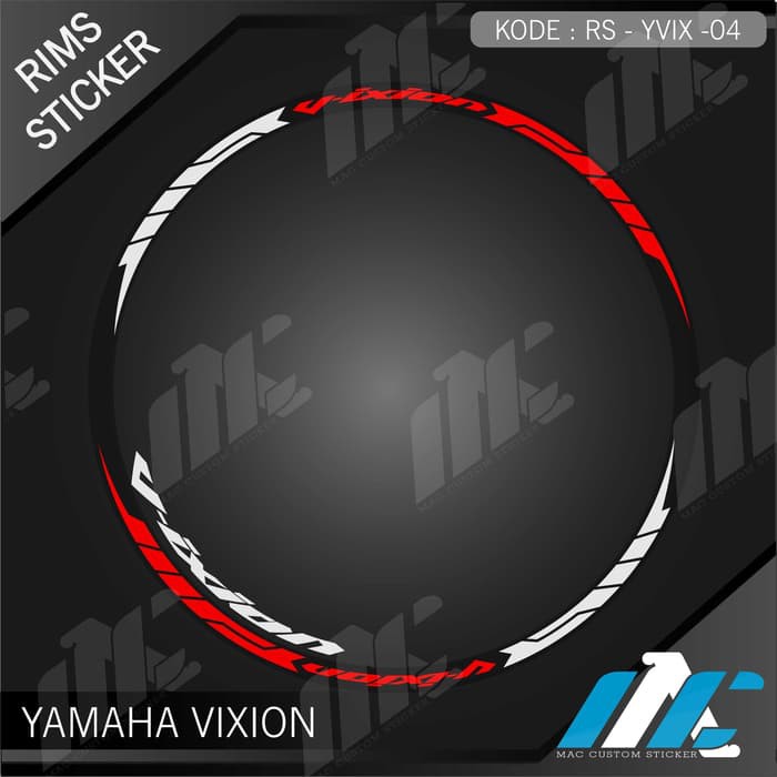 YVIX 04 - LIST VELG YAMAHA VIXION - STIKER STICKER LIS VELG VIXION