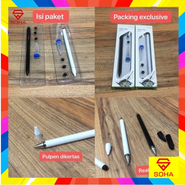 STY-010 Stylus Pen Touch Model Jot Pro Universal Ipad Android - 3 in 1 - PAKET LENGKAP