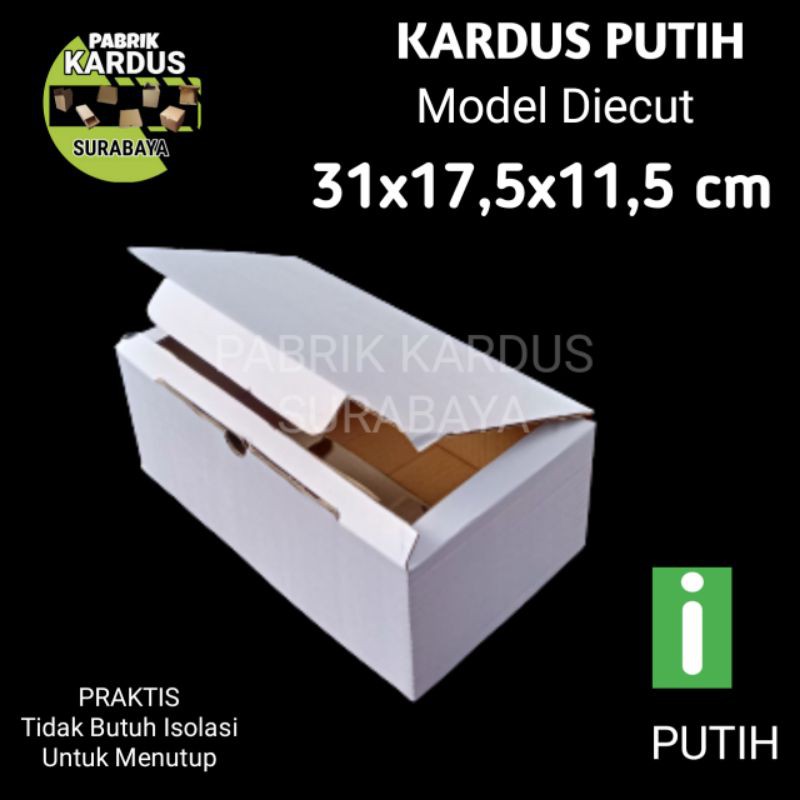 

KARDUS i PUTIH 31x17.5x11.5cm BOX DUS KARTON BOX KOTAK SEPATU PACKING