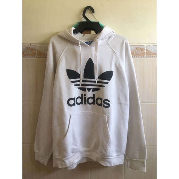 Hoodie Adidas Trefoil White Sweater