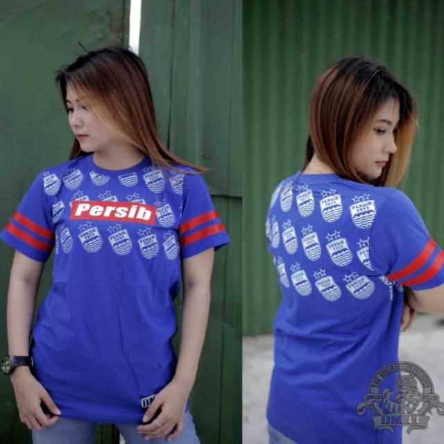 Kaos persib cewe biru/baju persib logo persib