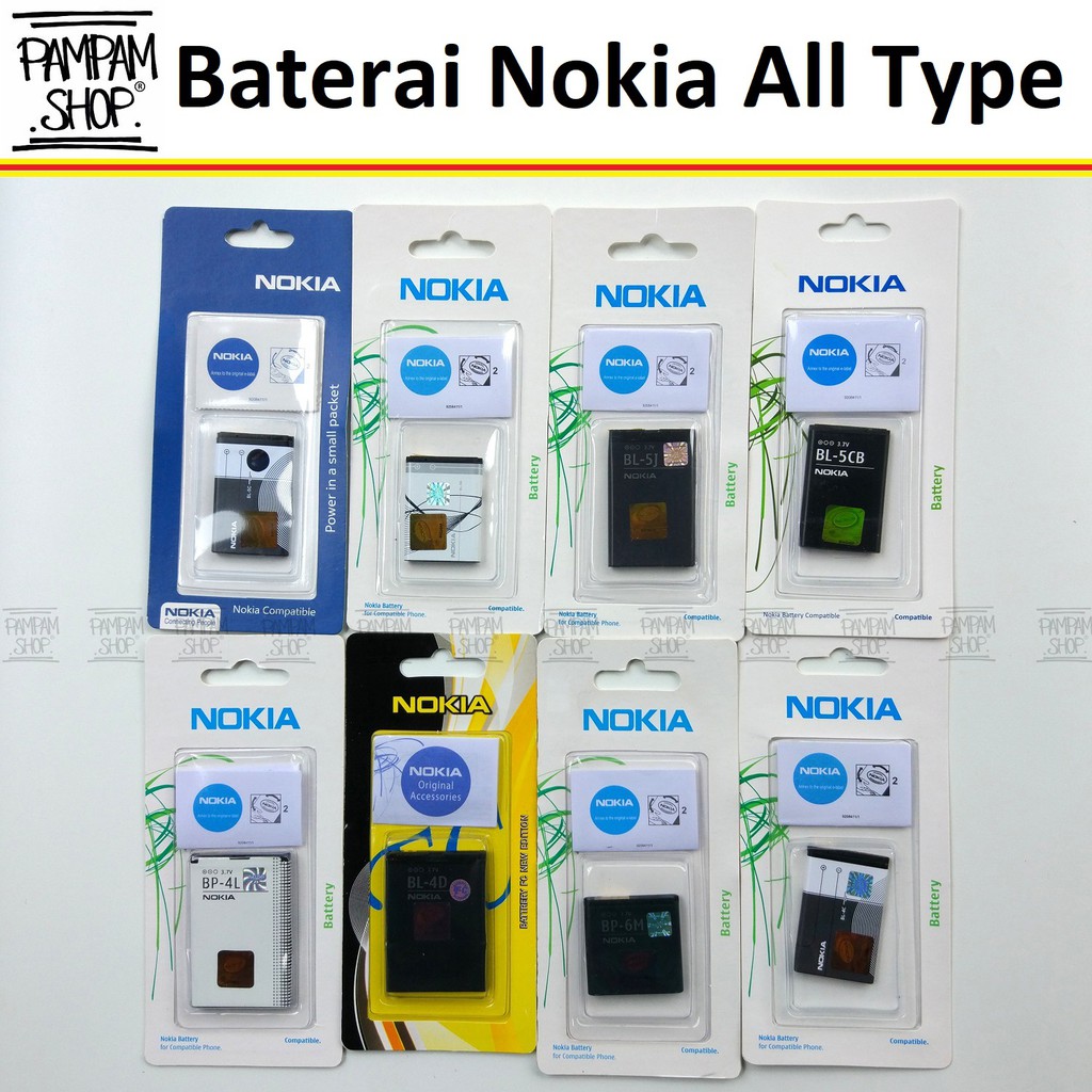 Baterai Nokia BL5C BP6MT BL5B BL5CB BL5J BL4C BL4U BP4L BP5M BL4B BL4CT BL4D BL4J BL4S BL5BT