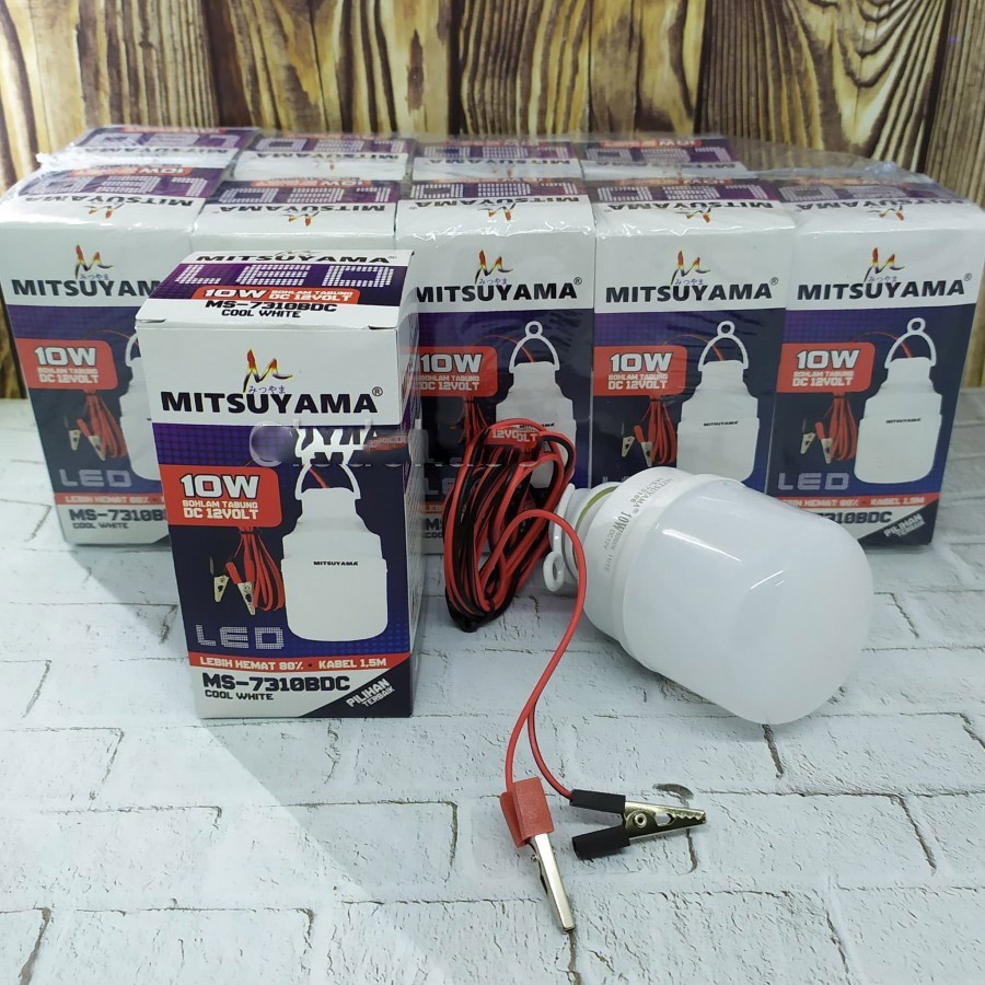 Bohlam AKI LED DC 12 Volt 10 Watt Mitsuyama MS-7310BDC Kabel Panjang 1.5 Meter Original