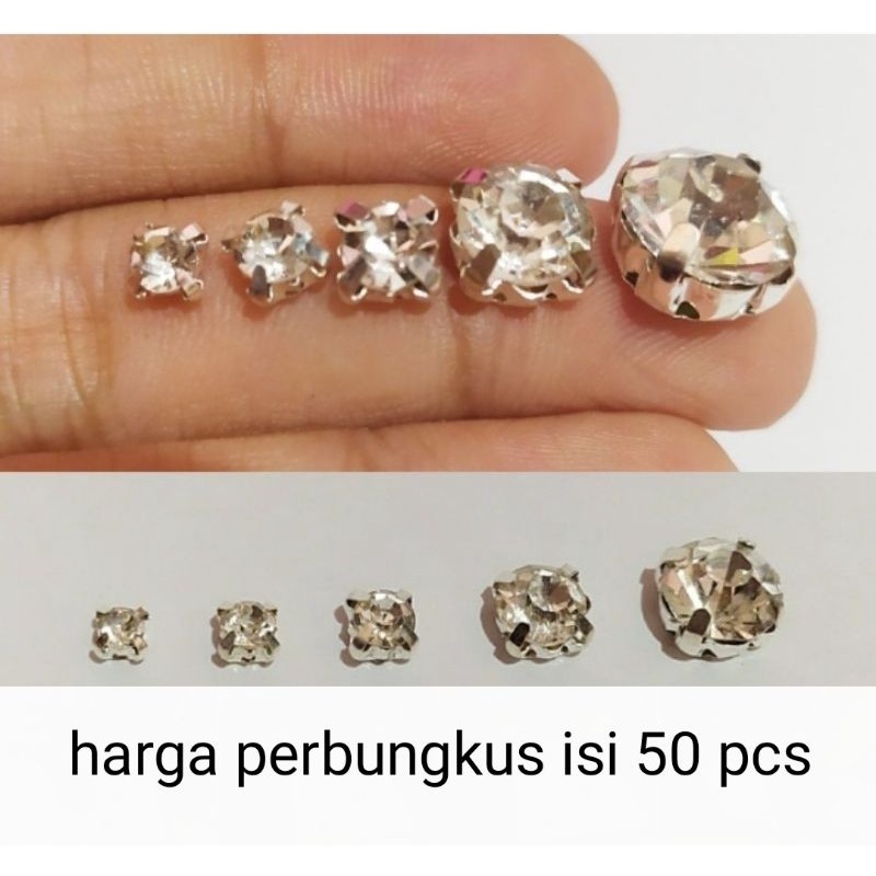 diamond ss16-50 isi 50pcs KW1 / kancing diamond