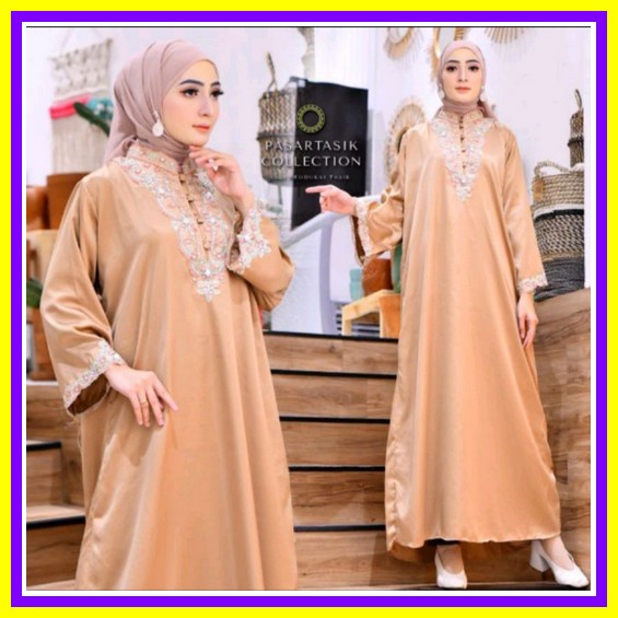 Cek Disini Isyana Kaftan Gamis Jumbo Payet Mewah Chloe Agatha Tiffany Kaftan Original By Mieux Alish