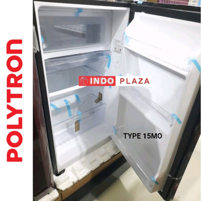 KULKAS POLYTRON 1 Pintu PRA 15 / 17 / 18MO W/B/TR MODEL PINTU KACA NEW 2022