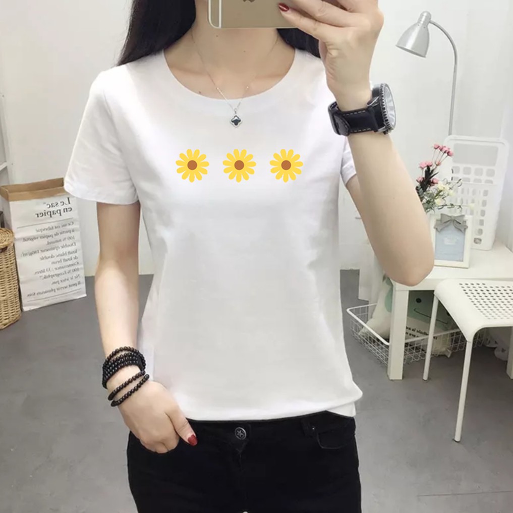 Kaos wanita cotton combed 30s / Baju wanita cotton combed  / Kaos polos wanita lengan pendek Bee122