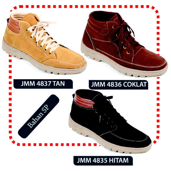 SEPATU SEMI BOOTS - PRIA - BAHAN SP - FASHION SHOES - MAX BAGHI - JMM