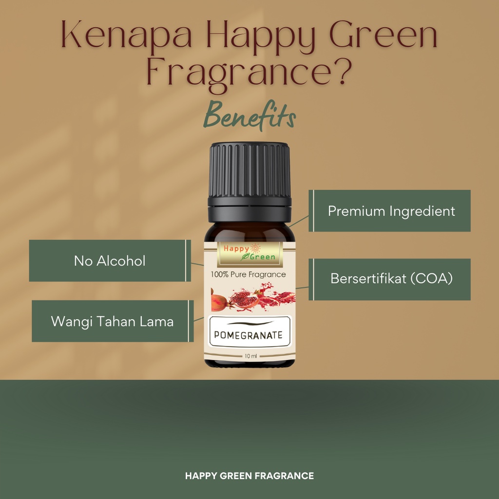 Happy Green Pomegranate Fragrance Oil - Parfum Pomegranate delima