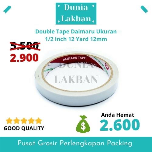 

Double Tape Daimaru Ukuran 1/2 Inch 12 Yard 12mm