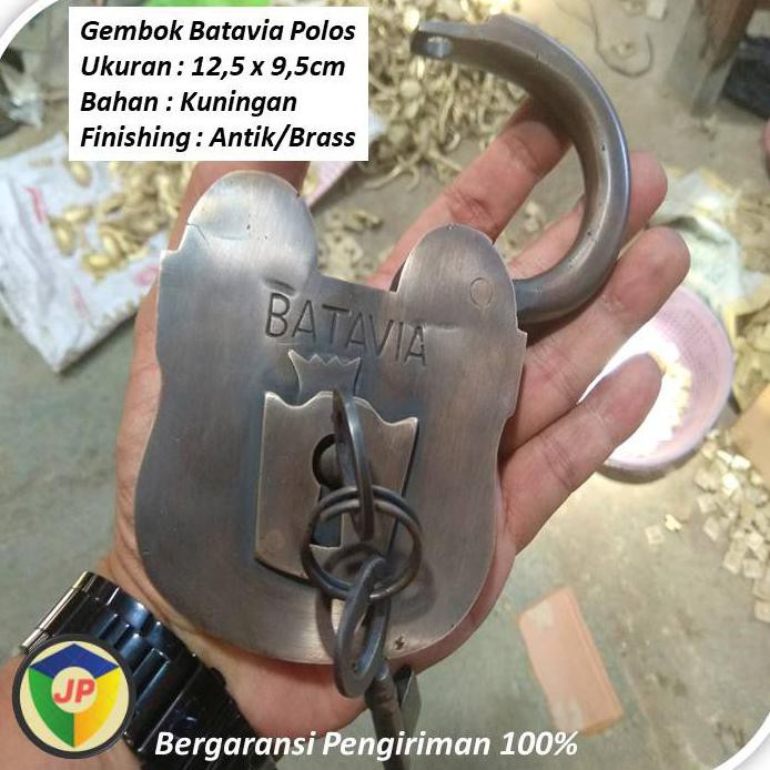 Gembok Kunci Pintu Rumah Kuningan Antik Unik Motif Batavia Polos Lawasan Kuno Harga Murah Terbaik