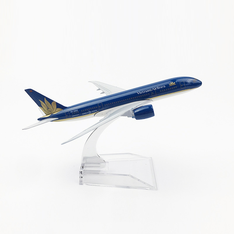 B787 Model Pesawat Terbang Vietnam Boeing 787 Bahan Metal Alloy Die-cast Ukuran 16CM / 20CM